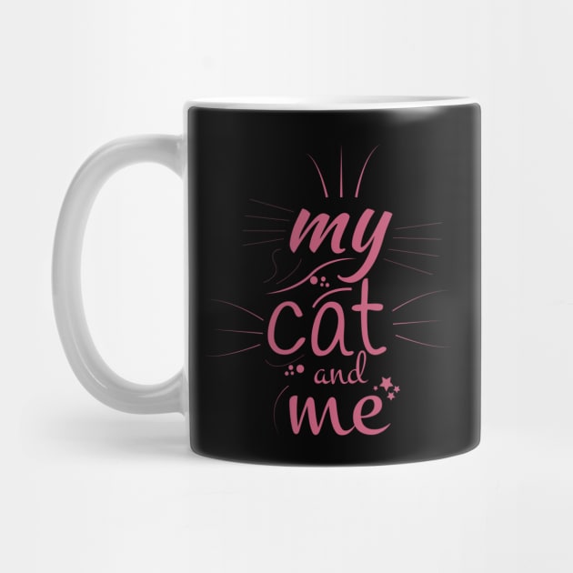 My cat and me typography design by emofix